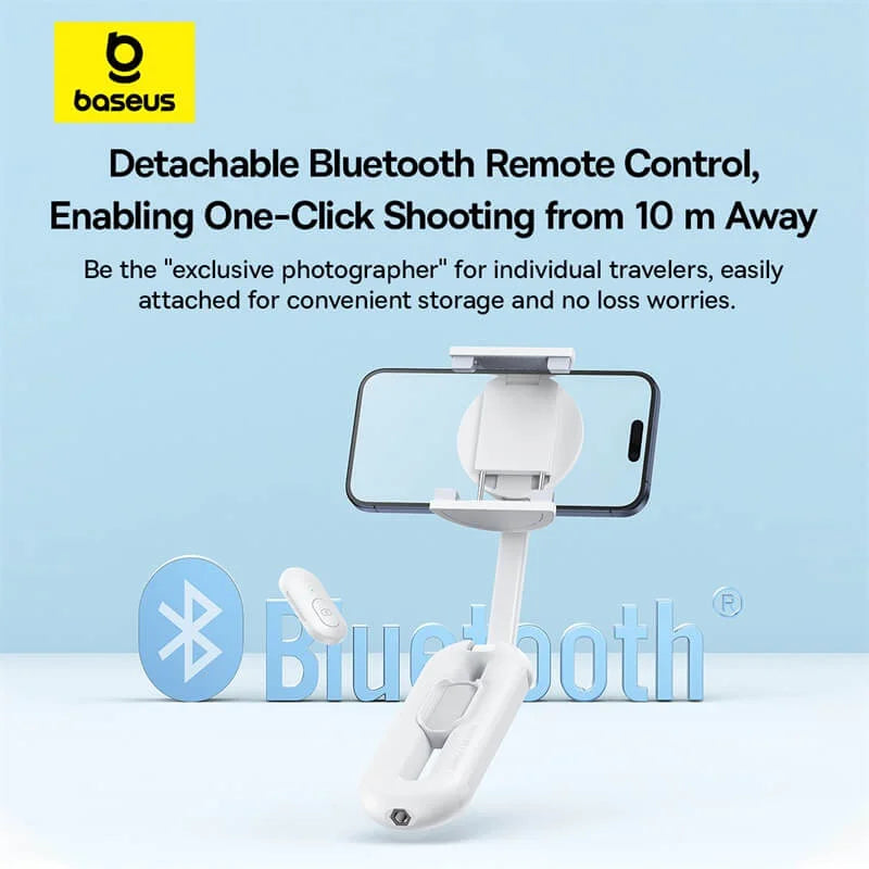 Baseus TechShot Dual-Support Phone Selfie Stick - Moon White