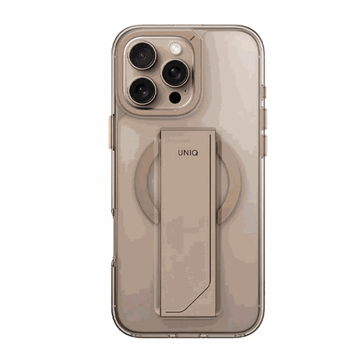 UNIQ HYBRID IPHONE 16 PRO (2024) 6.3 HELDRO MAX MAGCLICK WITH CAMERA STAND - TAUPE GOLD (TAUPE GOLD)