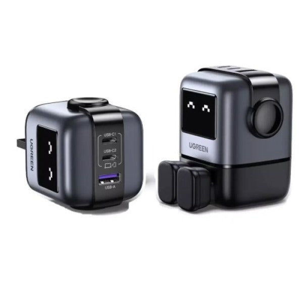 UGREEN Nexode RG 65W 3-Port GaN Fast Charger UK Grey CD361 CD361-25686