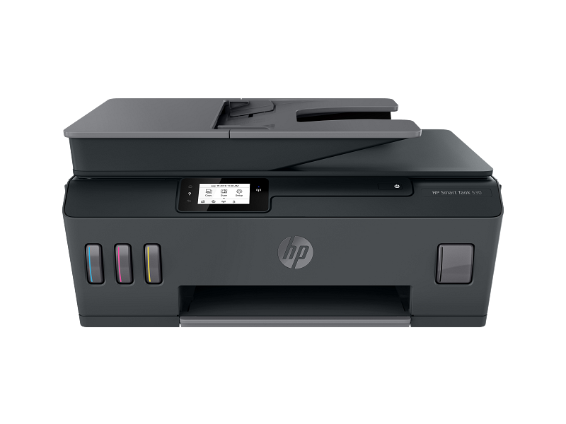 طابعة HP Smart Tank 530 اللاسلكية متعددة الوظائف - 11 صفحة في الدقيقة / 4800 نقطة في البوصة / A4 / USB / Wi-Fi / Bluetooth / طابعة نفث الحبر الملونة - 4SB24A