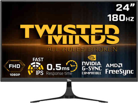 Twisted Minds 23.8inch ,Flat, FAST IPS, 0.5 MS, HDMI2.0 Gaming Monitor - TM24FHD180IPS With Free Monitor Stand