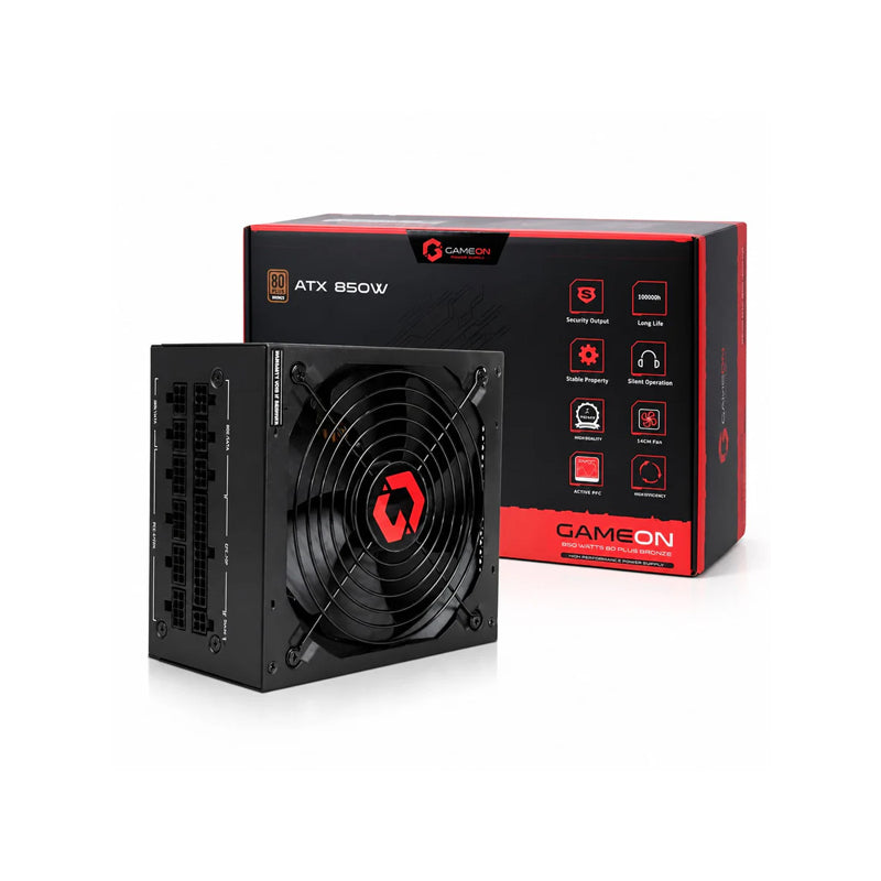 GAMEON PSW SPY2 850W 80 Plus Bronze Power Supply, Black