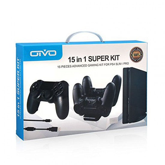 OIVO PS4 Slim/Pro 15‑in‑1 Super Kit