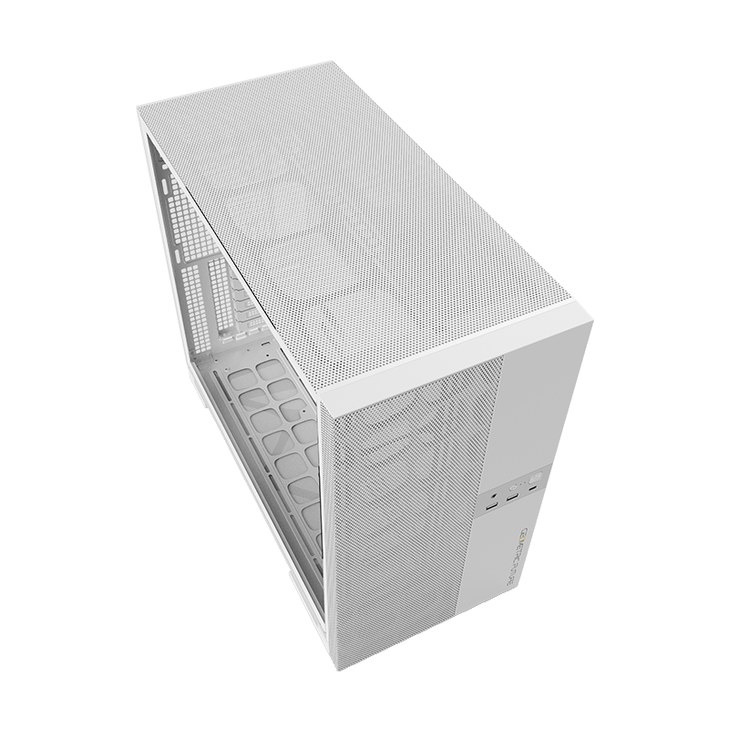 Geometric Future Model 5 Vent Mesh Mid Tower Case with 2503-140mm fan x5 - White