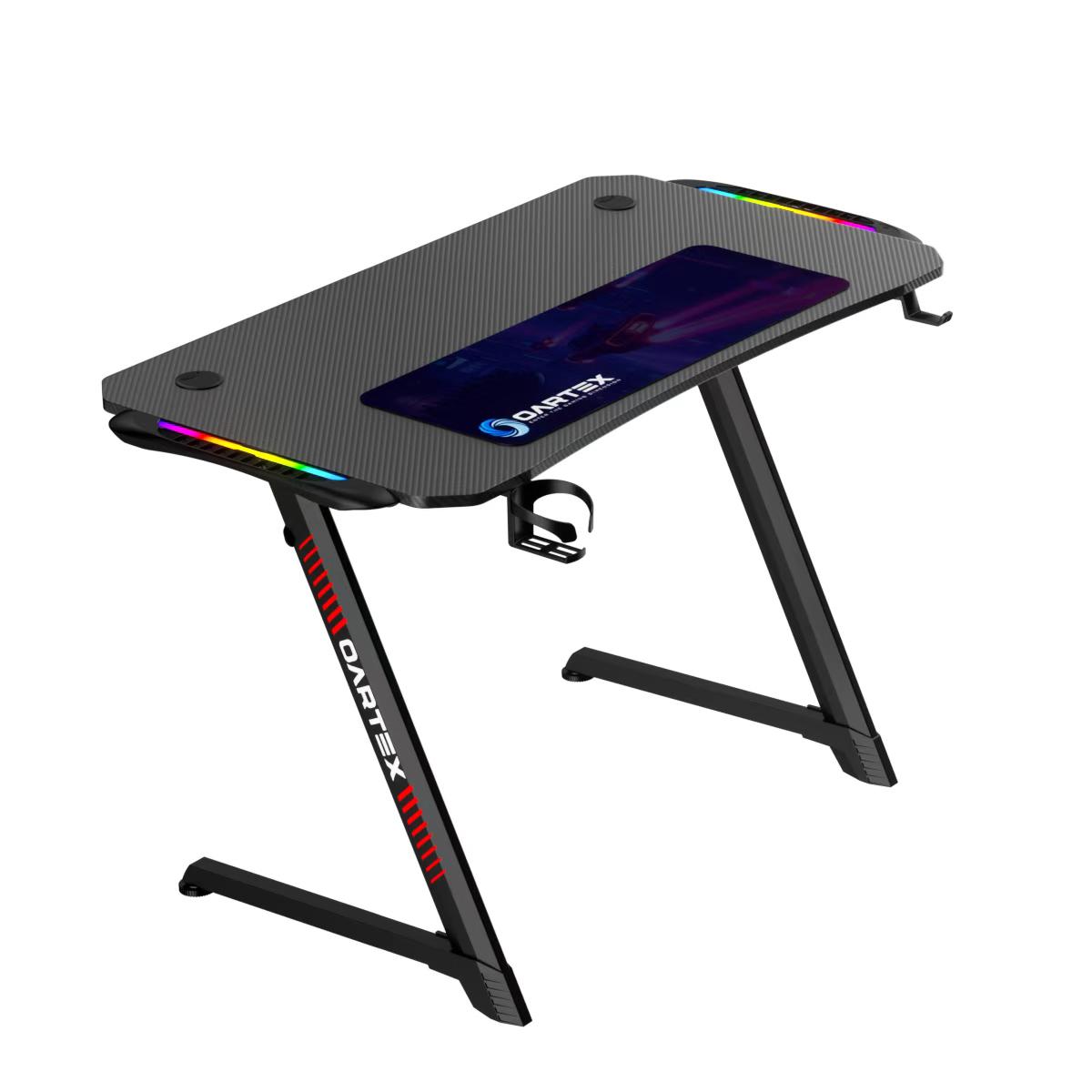 Oartex OX-1160 Carbon Fiber Gaming Table 110*60*75cm Include Mousepad with RGB Light