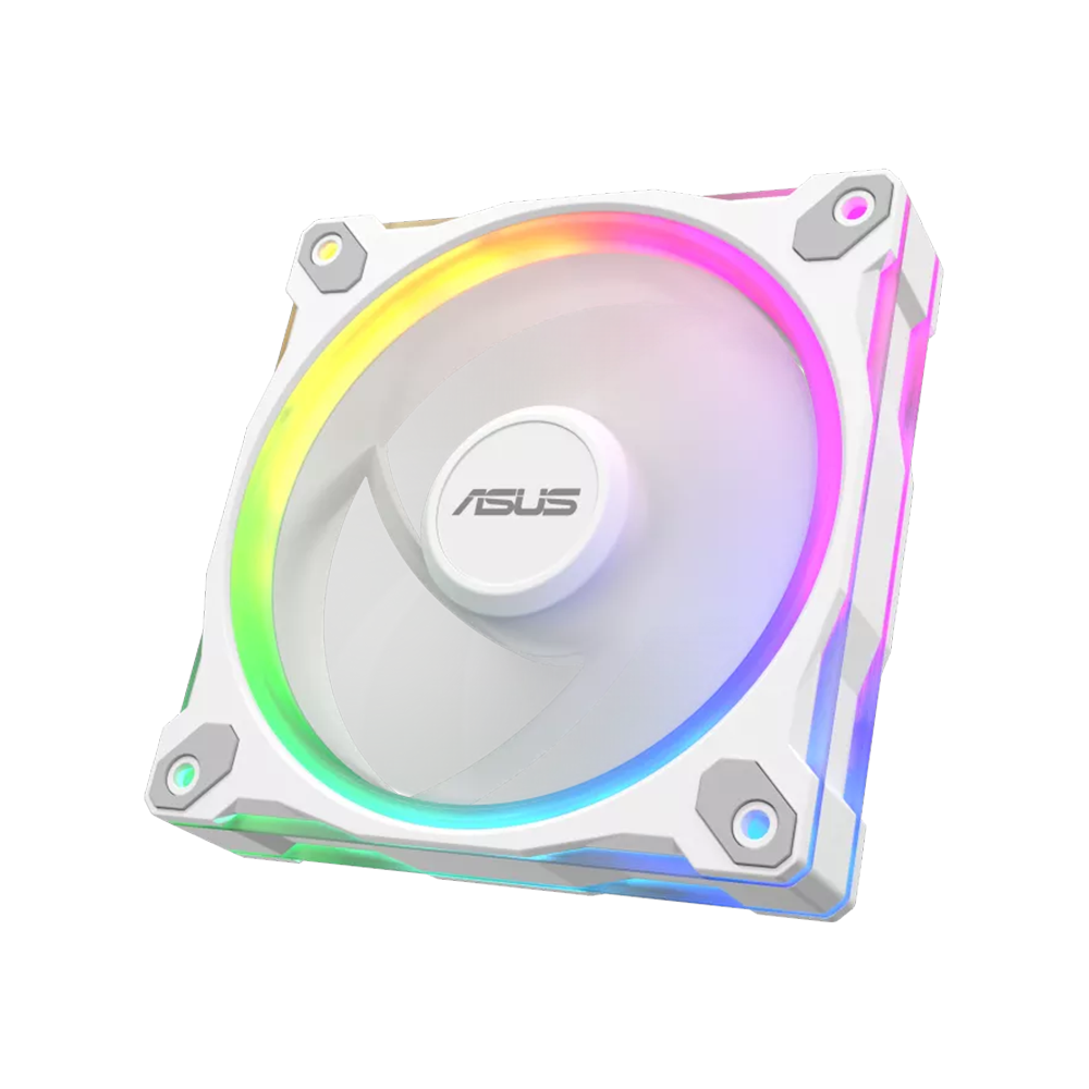 اسوس برايم MR120 ARGB ريفيرس مروحة كيس 120mm PWM حزمة ثلاثية - أبيض