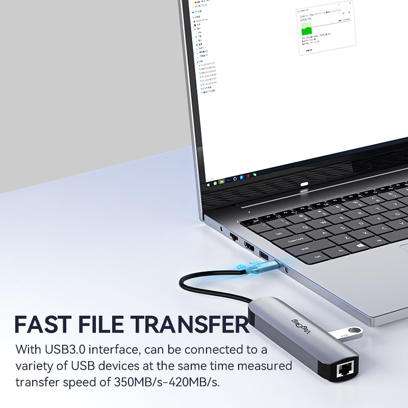 VegGieg Type-C to HDMI+USB3.0*1+USB2.0+RJ45 100Mbps+PD(100W) 5-in-1 Docking Station Model V-TC05R