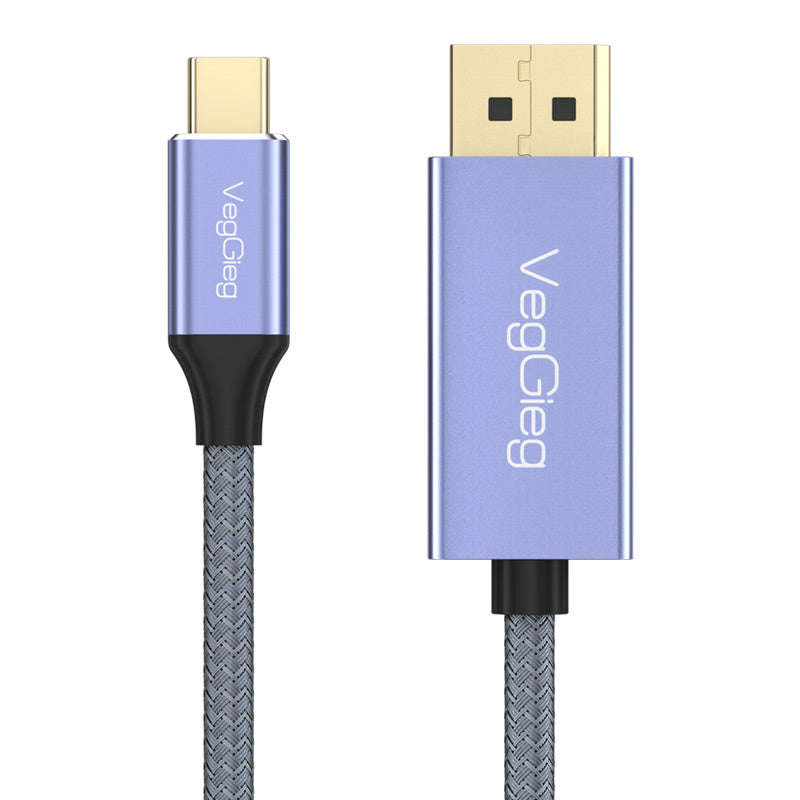 VegGieg Bi-directional Type-C to DP 8K/60Hz 4K/144Hz/120Hz M/M Converter 2 Meters Cable Model V-Z623