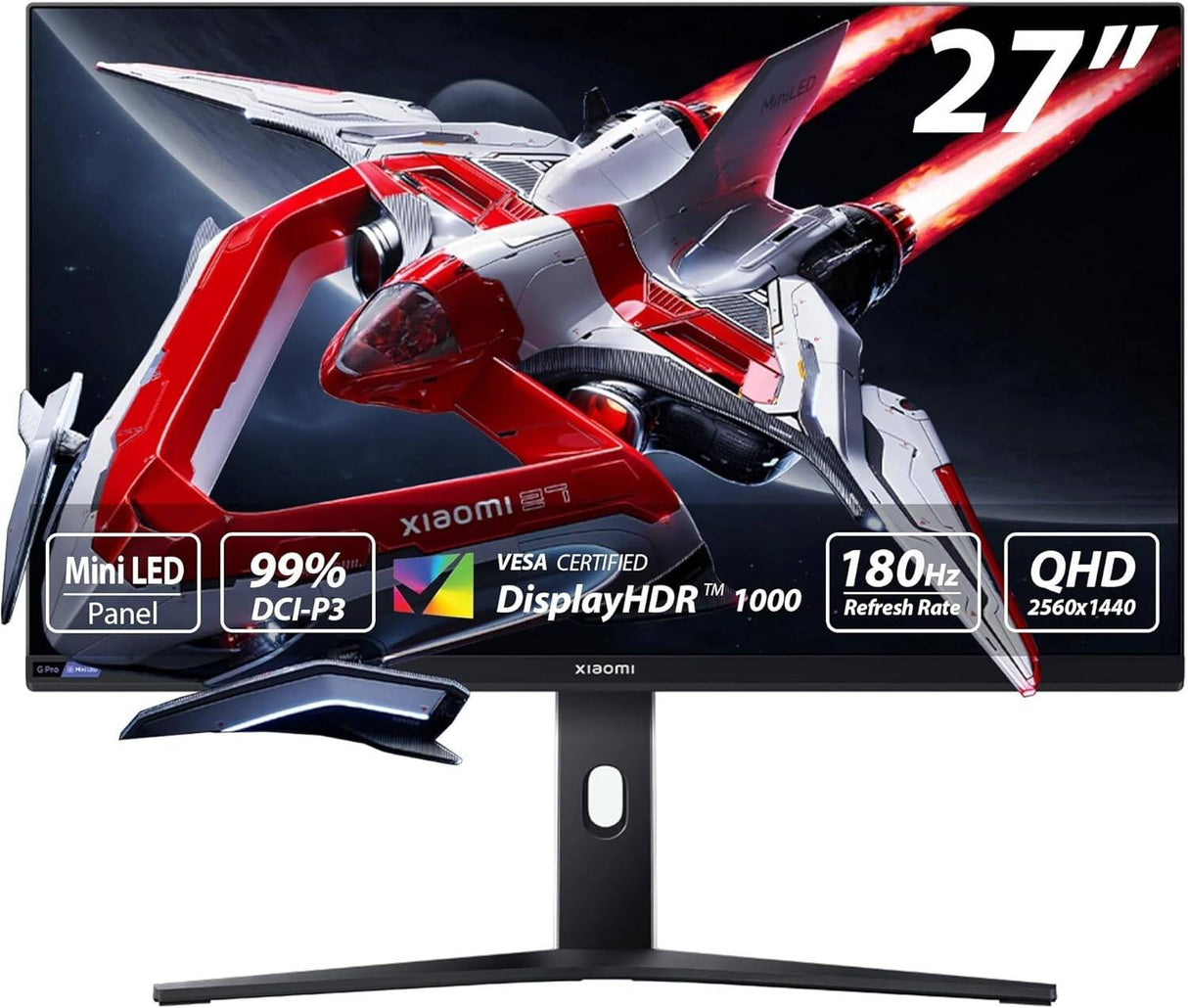 Xiaomi Mini LED Gaming Monitor G Pro 27i, IPS, HDR, 2K, QHD, Fast 180Hz, 1ms, HDMI 2.0 - UK