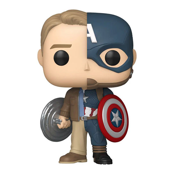 Pop! Marvel: IS Split - Captain America / Steve (Exc) - 10cm