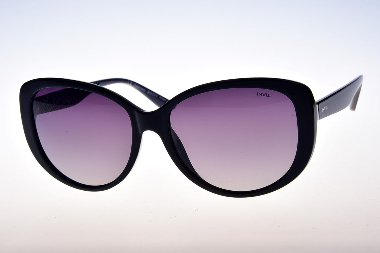 INVU Women Sunglass , Black/Transp. Smoke B2012A