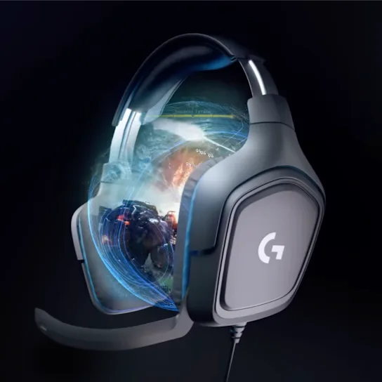 Logitech G432 Wired 7.1 Surround Sound Gaming Headset for PC & Other Platforms - Black & Blue