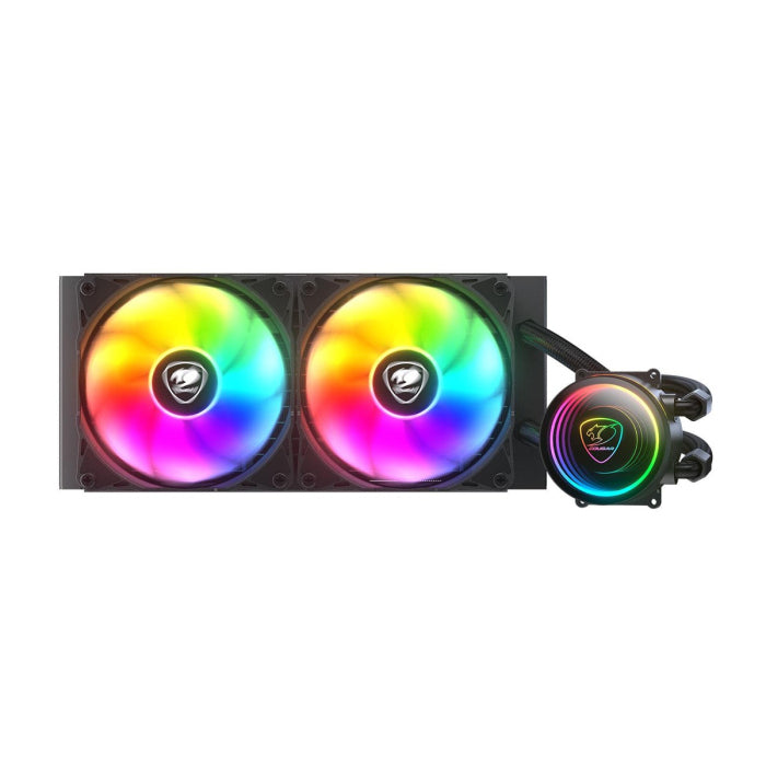 Cougar Poseidon Elite ARGB 240mm AIO Cooler with Quiet Performance - Black