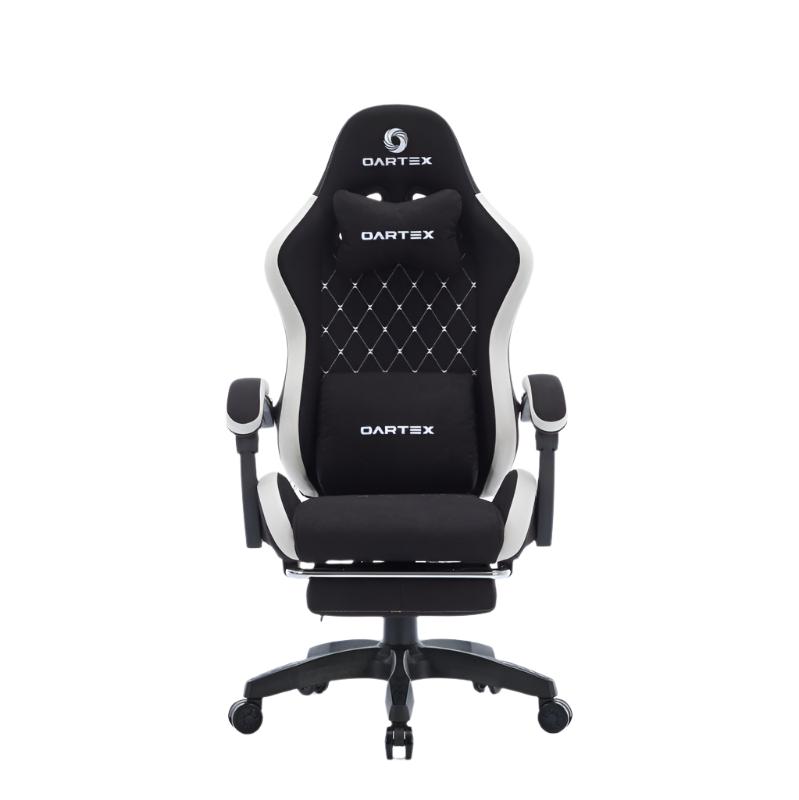 Oartex Model LD035 Gaming Chair - Black & White (Installation not included)