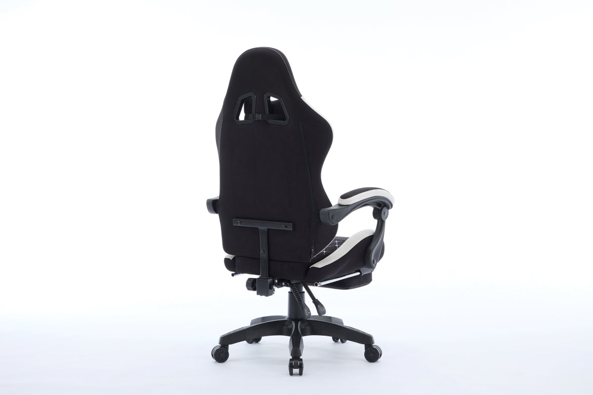 Oartex Model LD035 Gaming Chair - Black & White (Installation not included)