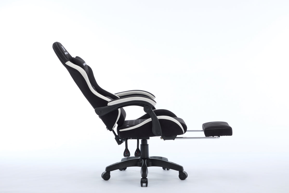 Oartex Model LD035 Gaming Chair - Black & White (Installation not included)