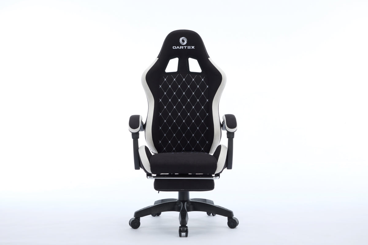 Oartex Model LD035 Gaming Chair - Black & White (Installation not included)