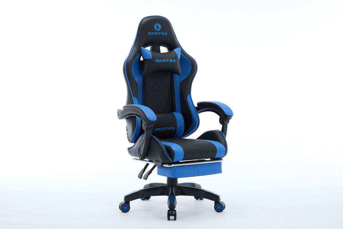 Oartex Model LD034 Gaming Chair - Black & Blue ( Installation not included )