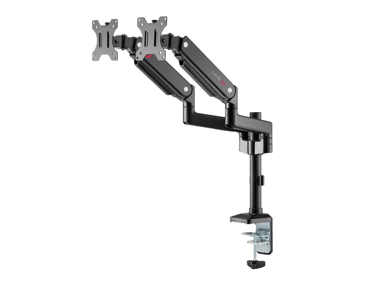 GAMEON GO-2045 Pole-Mounted Gas Spring Dual Monitor Arm