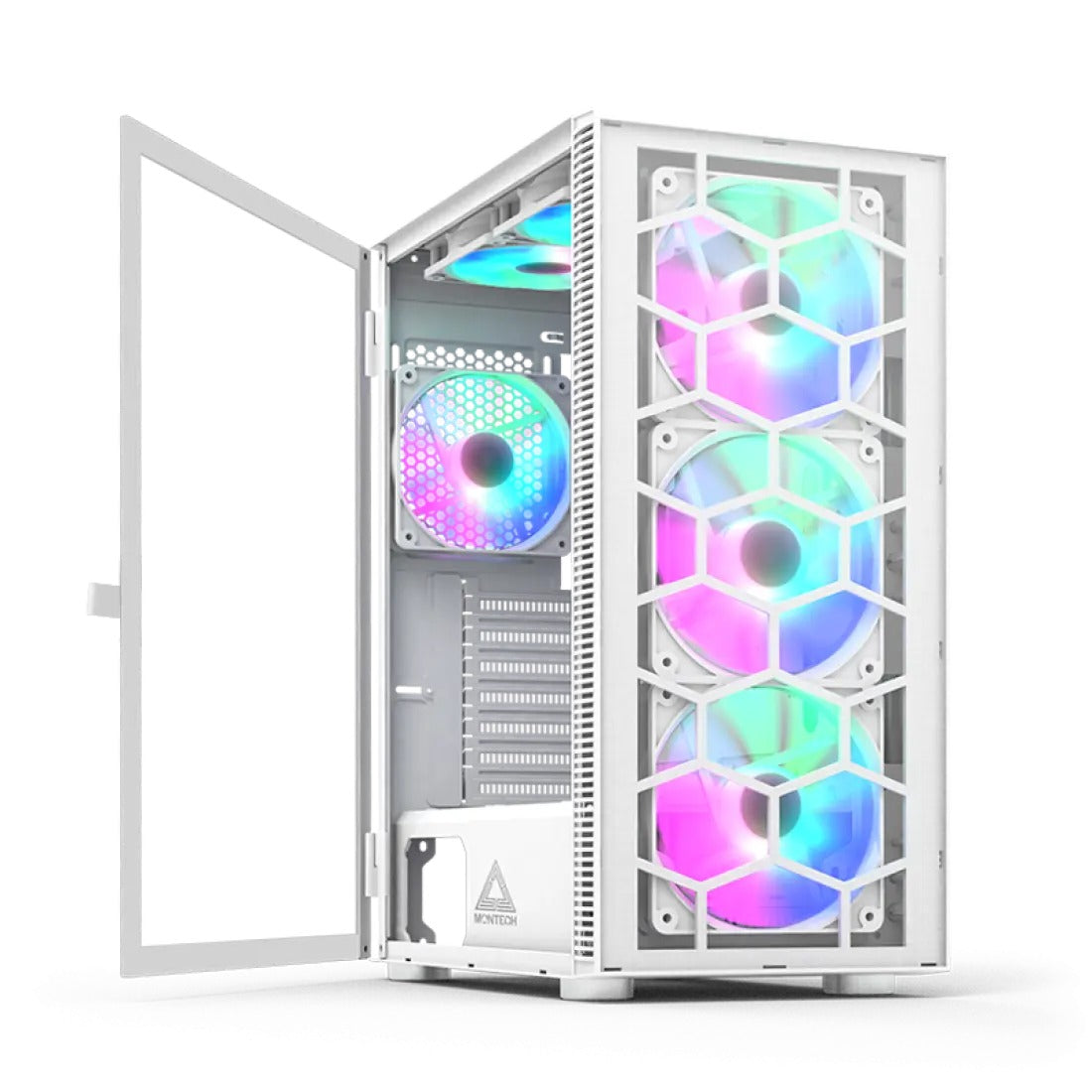 Montech X3 Glass Mid Tower PC Case - White