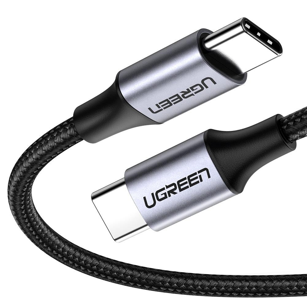 UGREEN USB 2.0 C M/M Round Cable Nickel Plating Aluminum Shell 2m (Gray Black)US261 US261-50152