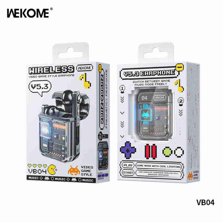 WEKOME VB04 Vintage Video Game Wireless Earphone - Black