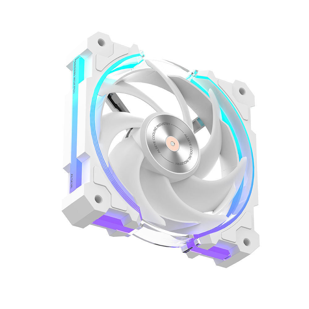 Alseye W12 Plus DC 12V High Air Pressure Case Fan with ARGB SYNC - White