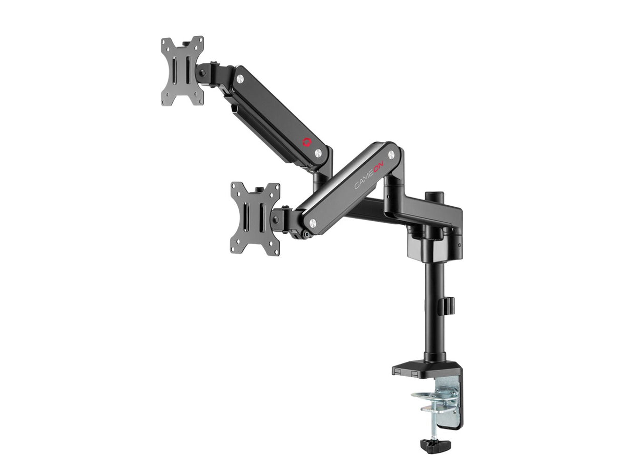 GAMEON GO-2045 Pole-Mounted Gas Spring Dual Monitor Arm