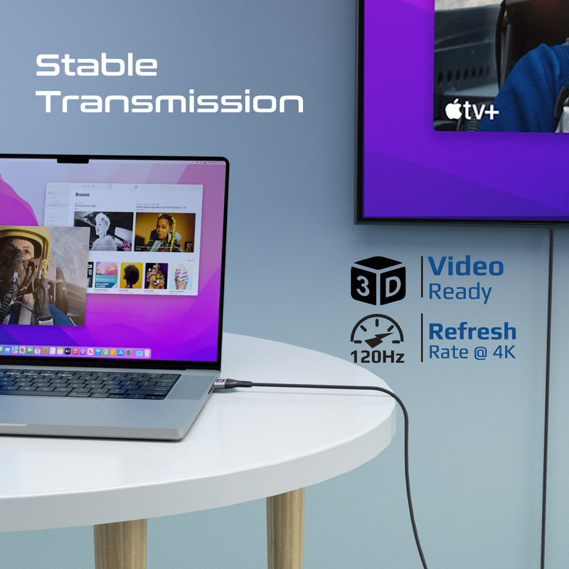 كيبل عرض فائق السرعة بدقة ثمانية كي، بطول ثلاثة أمتار