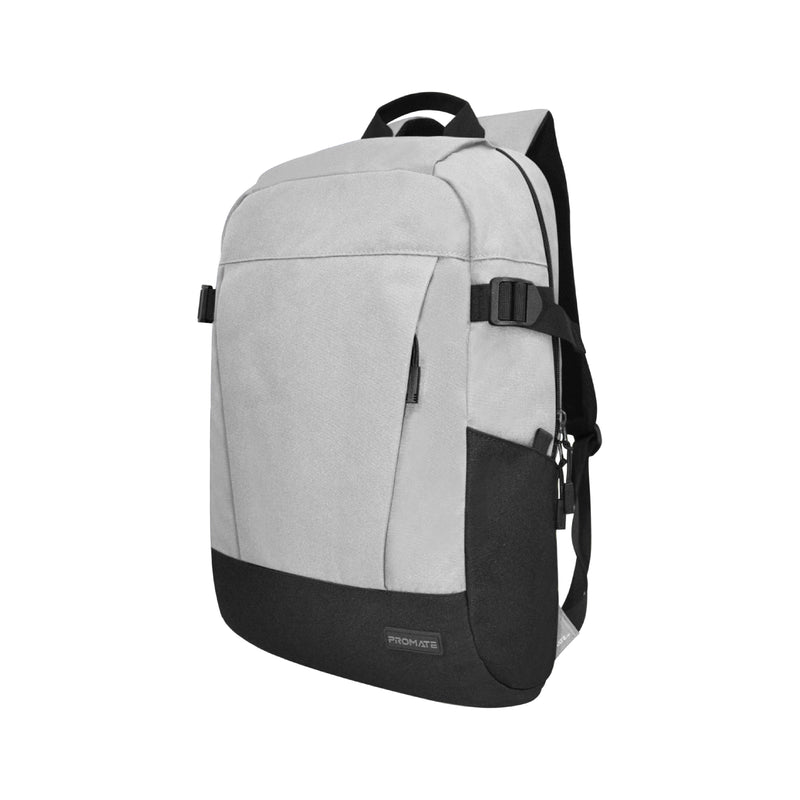 Promate - Birger15.6" ComfortStyle™ Laptop Backpack with Large Compartments