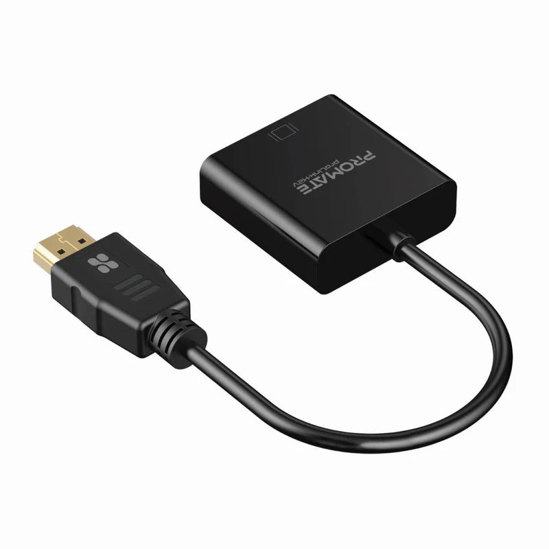 Promate HDMI (Male) to VGA (Female) Display 1080p Resolution Support Adaptor