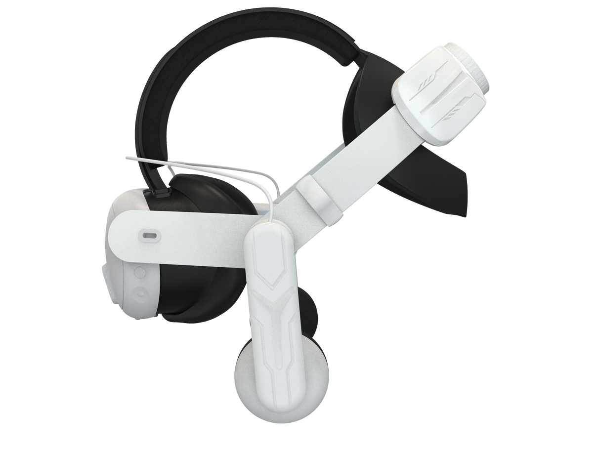 Gamax Meta Quest 3 Head Strap With Headphones - White