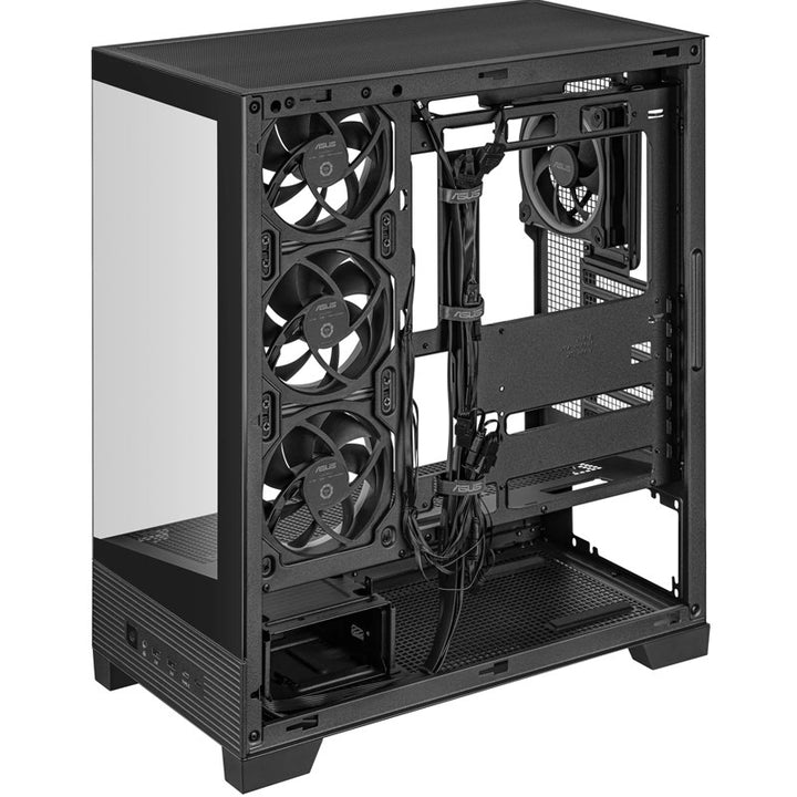 Asus A31 Plus ATX Mid Tower Gaming PC Case - Black (4 ARGB Fans Included)