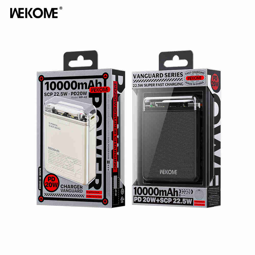WEKOME WP-42 Vanguard Series Gen 7 22.5W Super Fast Charging Power Bank 10000 mAh