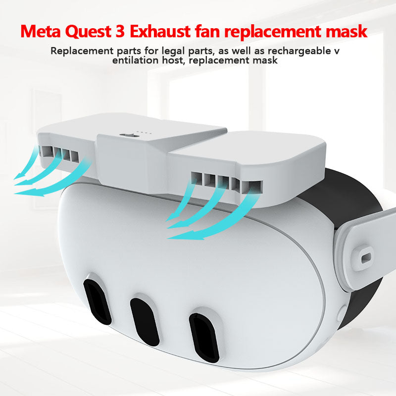 Gamax Meta Quest 3 Exhaust Fan Replacement Mask - White