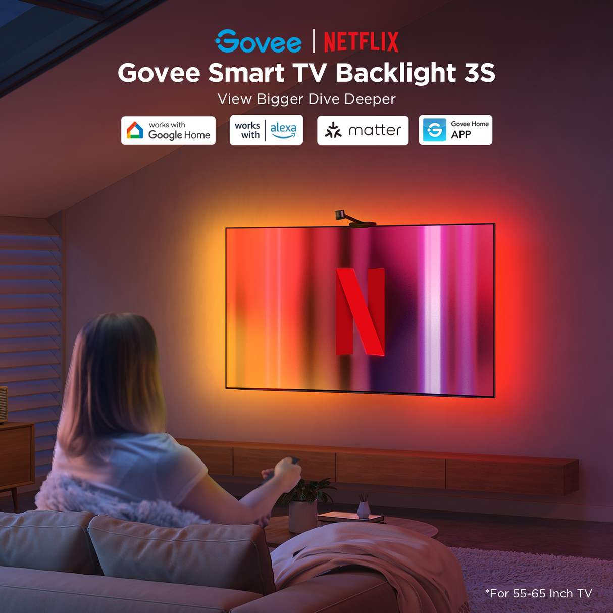 Govee TV Backlight 3S (75~85 inch) NETFLIX CO-BRANDING (H6098SD2)
