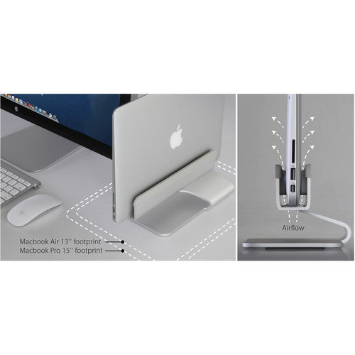 Rain Design mTower Vertical Laptop Stand - Silver