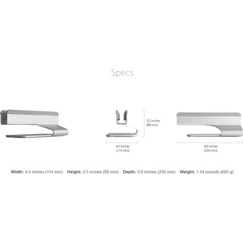 Rain Design mTower Vertical Laptop Stand - Silver