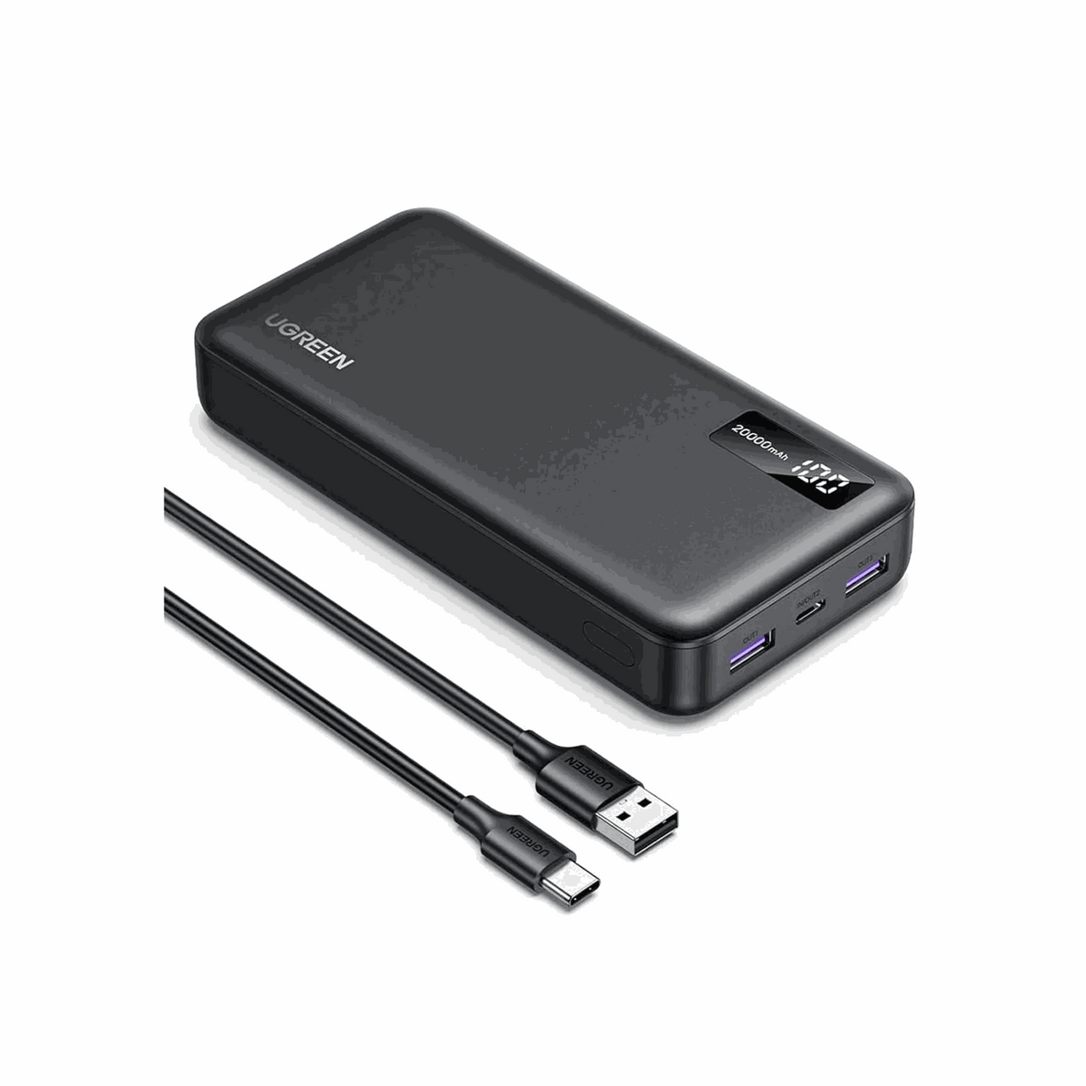 UGREEN 20000mAh PD-20W Power Bank with Built-in USB-C Connector PB312-25683