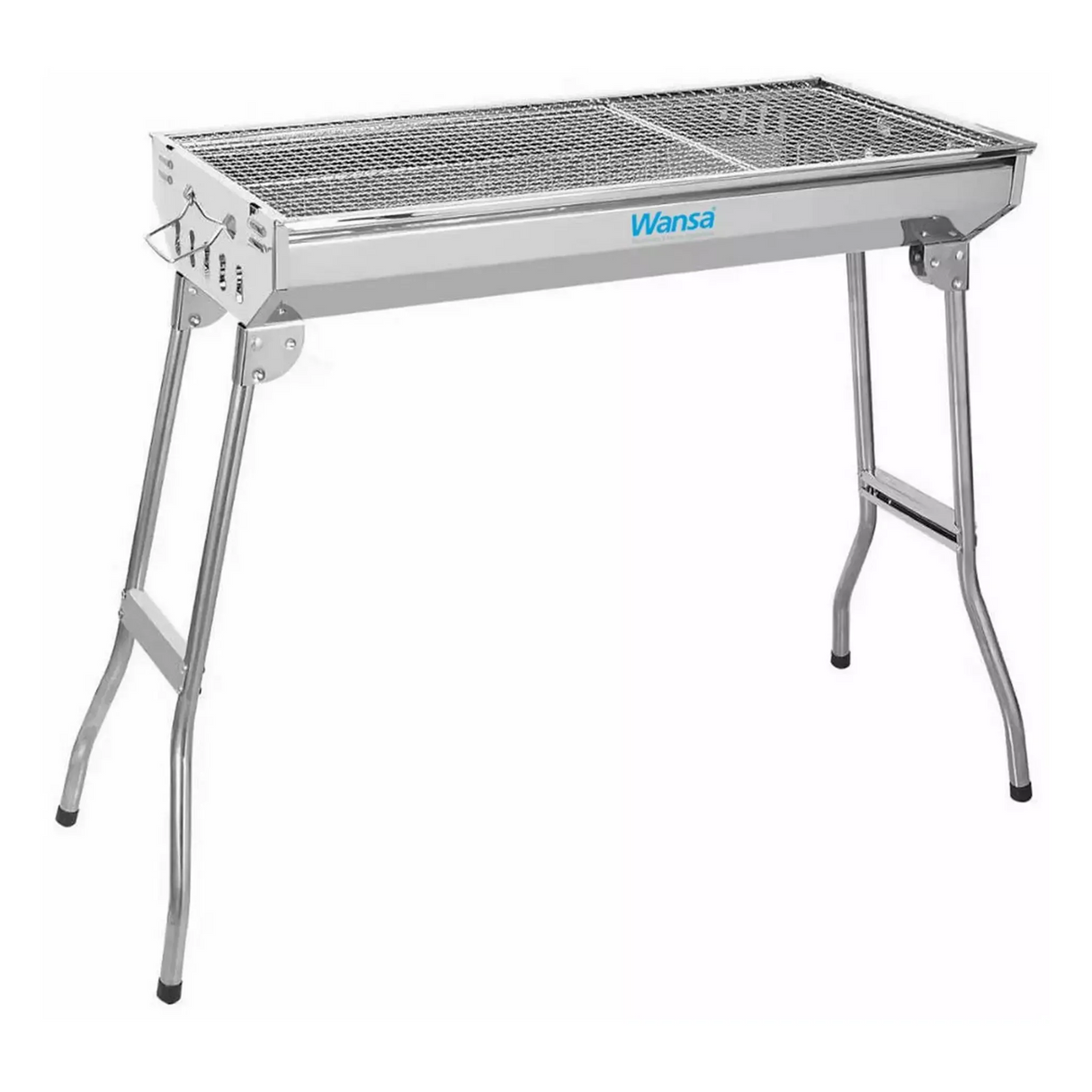 Wansa Foldable Stainless Steel Charcoal Grill, LX100262 – Silver