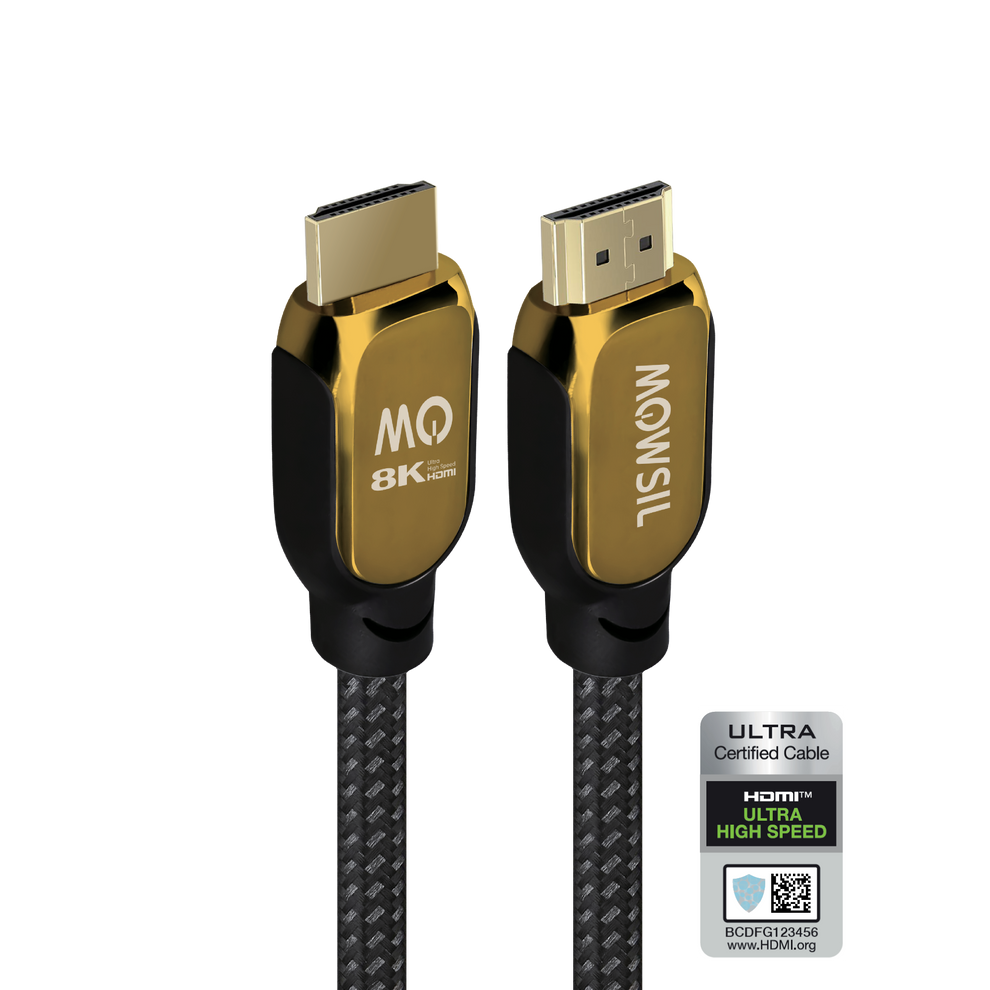 Mowsil 8K HDMI 2.1 Cable, Supports 8K @ 60Hz and 4K @ 120Hz Ultra HD Resolution, HDMI 2.1 Version with 48Gbps Bandwidth, Dynamic HDR,Certified HDMI Cable