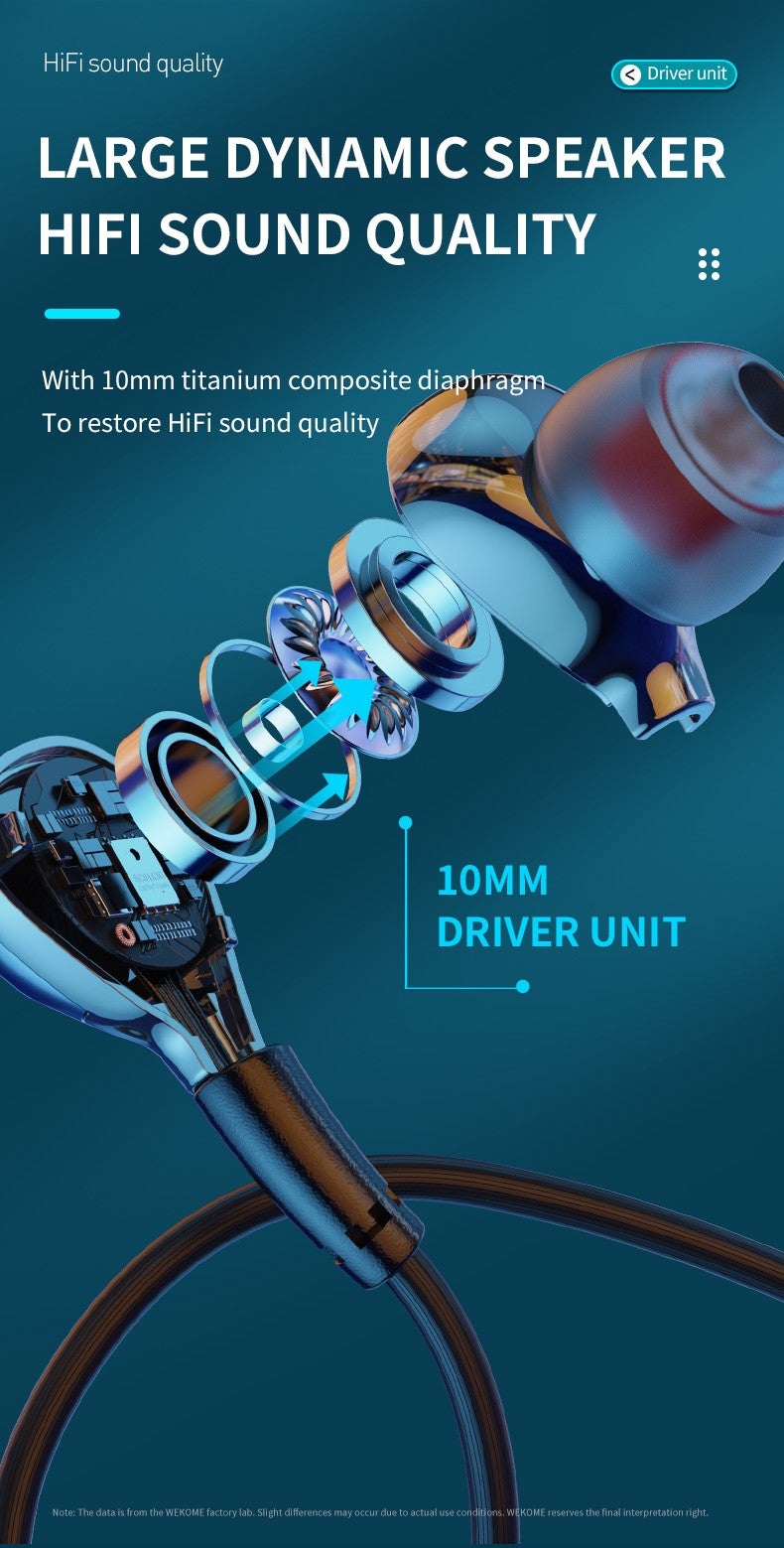 WEKOME YC06 Black Series - USB-C HiFi Headphone with Cable