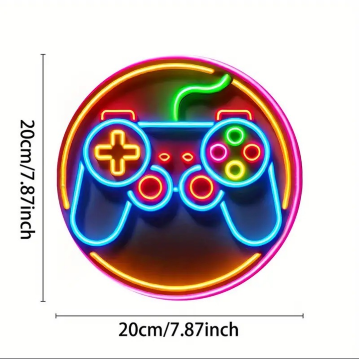 Gaming Neon Light " Joystic Large - 10" Size 20 x 20 CM