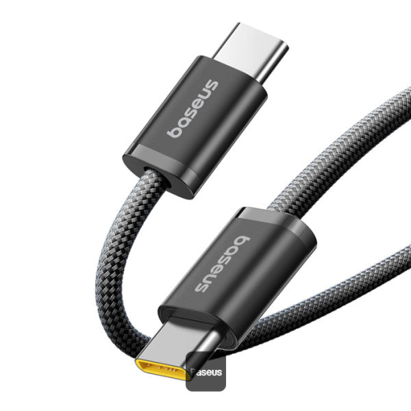 كابل Baseus Dynamic 4 Pro المغناطيسي للشحن السريع USB-C إلى USB-C بقدرة 100 واط وطول 1 متر - أسود