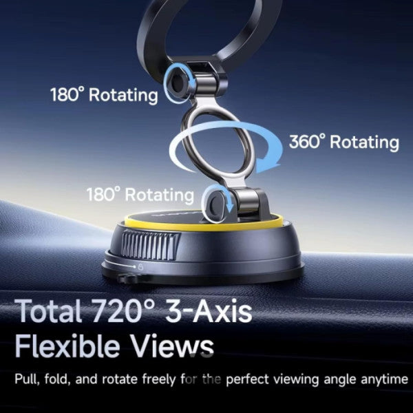 حامل سيارة مغناطيسي Baseus PrimeTrip VC2 Flex بإصدار قاعدة الشفط - Cosmic Black