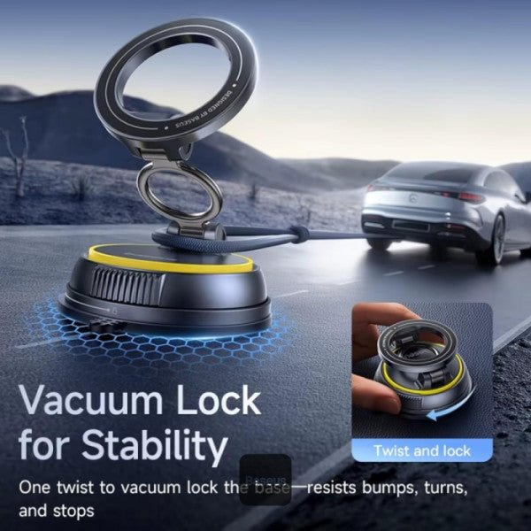 حامل سيارة مغناطيسي Baseus PrimeTrip VC2 Flex بإصدار قاعدة الشفط - Cosmic Black