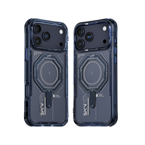 Skinarma Magma Protective Case with Reinforced Bumpers & Aluminium ide Buttons For iPhone 17 Pro Max - Blue
