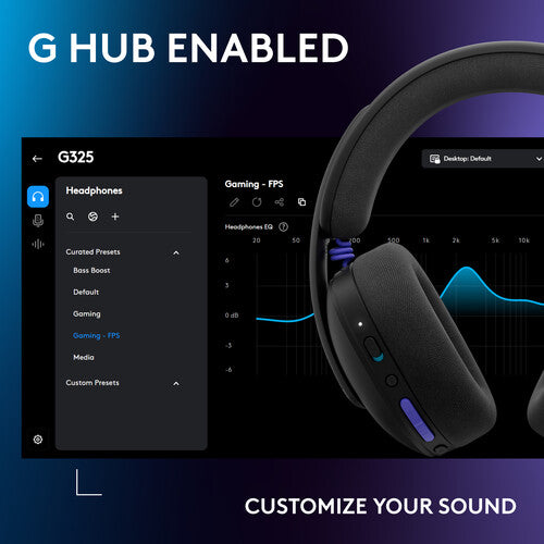 Logitech G325 LIGHTSPEED Bluetooth/Wireless Gaming Headset - Black
