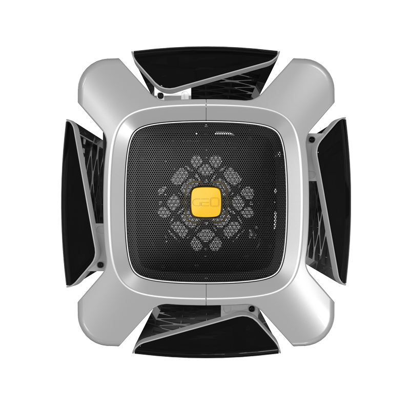 Geometric Future Model 2 Ark Mini Tower Glass Case - Gray