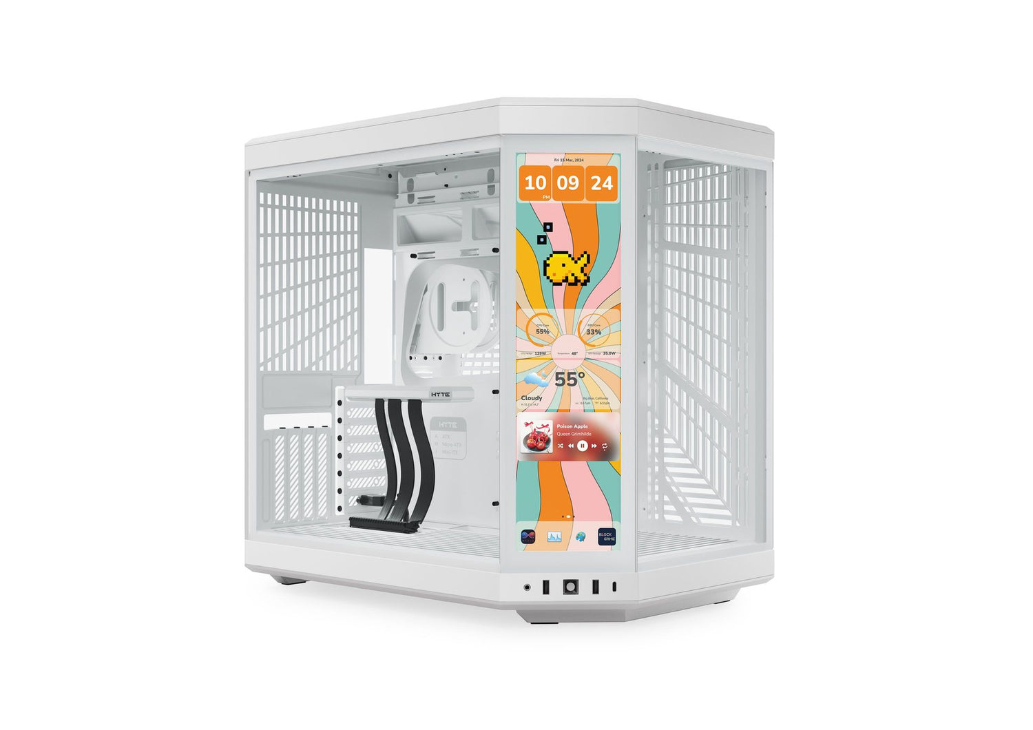HYTE Y70 Touch Infinite Mid Tower Gaming Case - White
